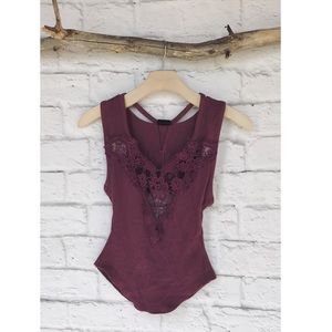 Free People - Purple Lace Top